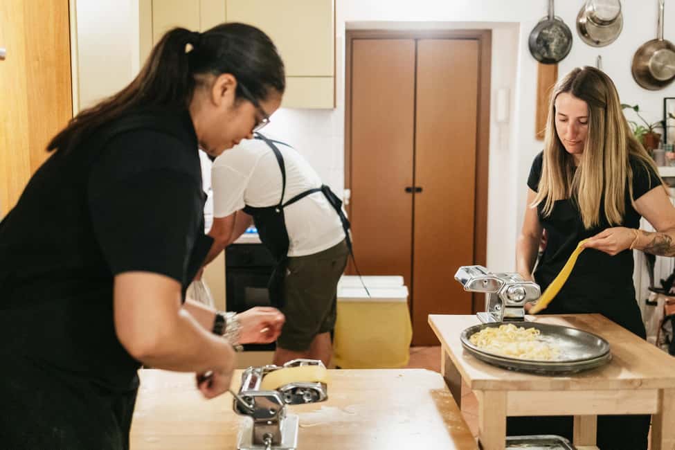 Milan: Pasta & Tiramisu Cooking Class with Premium Products - Family-style meal with included Italian wine